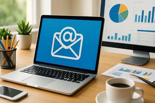 Enveloppe sur bureau